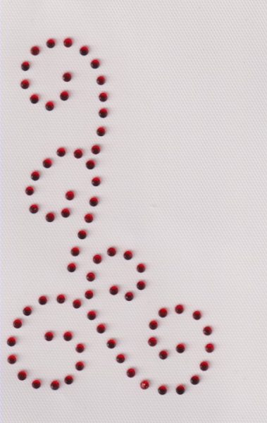 Strass Bild zum Aufbügeln  rot 5